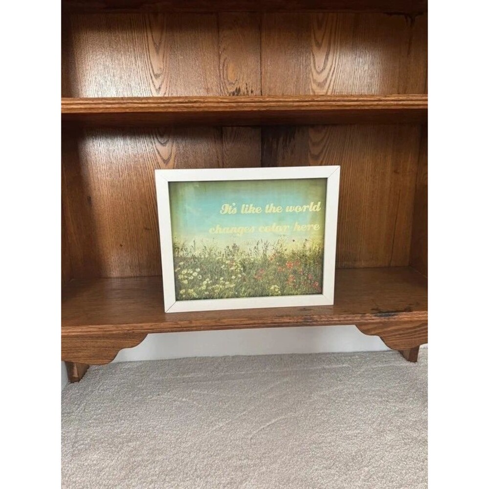 IKEA Framed Wildflower Quote Print White Frame Cottage Wall Decor